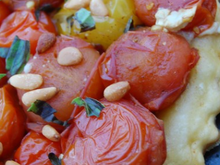 Tatin à la tomate, au miel et au chèvre... la dernière recette d'un bel été!