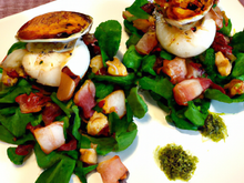 Salade de St Jacques et pancetta en chermoula