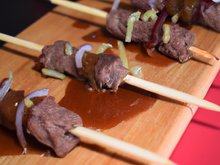 Brochettes de bavette de bœuf