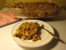 Pudding au rhum et raisins secs