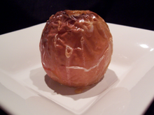 Pomme au four à la confiture d'orange