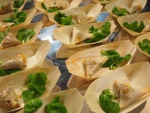 Bricks de Fourme aux crevettes et aux œufs de Saumon