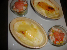 Gratin surimi, poisson, saumon