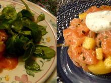 Tartare de saumon à la mangue facile