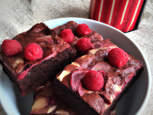 Brownie aux framboises