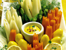 Farandole de crudités en habit de citronette