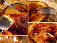 Crème brûlée pomme-chèvre