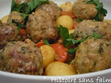 Cocotte de boulettes de veau aux zestes de citron