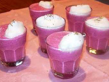 Cappuccino parme à la betterave