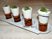Velouté de tomates et  chantilly au chèvre