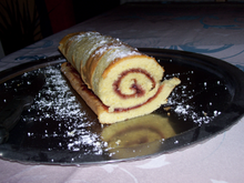 Gâteau roulée à la confiture 'couille du pape'