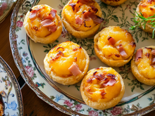 Mini tartelettes moutarde mimolette et jambon