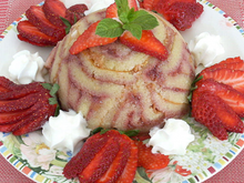 Charlottines marbrées aux fraises