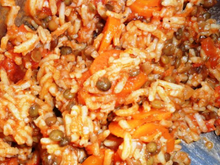 Riz aux lentilles carottes