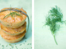 Muffins au Saumon, zestes de citron et aneth