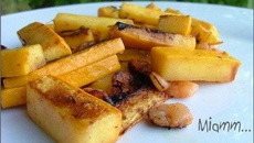 poêlée de courgettes jaunes & crevettes roses