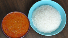 Poulet à la sauce, pâte d'arachide de Madame Fofana