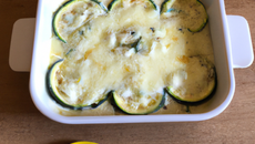 Courgettes à la crème et gruyère