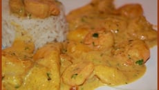 Curry de crevettes à la mangue