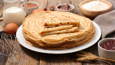 Crêpes faciles avec deux œufs