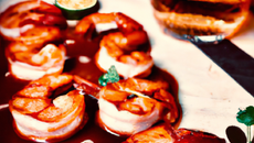 Gambas flambées au whiskie