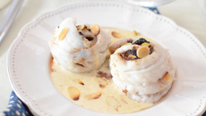 Roulé de cabillaud farci aux olives et aux amandes