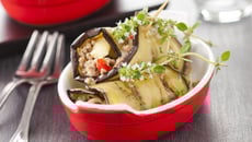 Rouleaux d'agneau aux aubergines