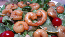 Salade de crevettes au gingembre