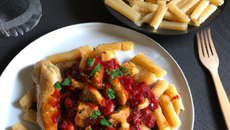 Pennes au poulet et à la kriek