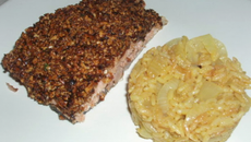 Filet de saumon en croûte d'arachide