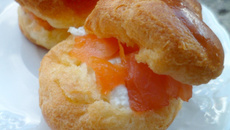 Petits choux Cottage Cheese et Saumon fumé d'Islande