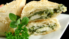 Triangles aux épinards et à la féta