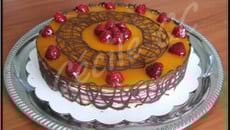 Entremets passion-framboise