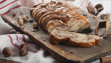 Pain roulé aux noisettes