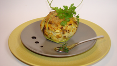 Mini chou-fleur farci au cabillaud, curry et mimolette... comme un gratin