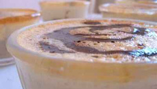 Crème aux œufs au coulis chocolaté