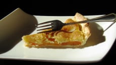 Tarte abricots, poires façon thym