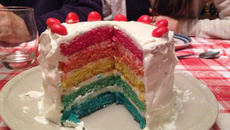 Rainbow cake Frenchie
