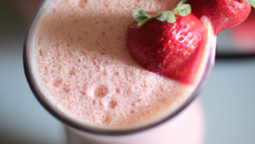 Milkshake à  la fraise, le goûter des gourmands