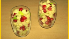 Méli-mélo de pomme, chèvre et grenade