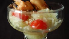 Brochettes façon thai, salade de papaye verte