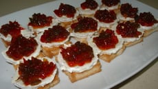 Toast aux poivrons et fromage