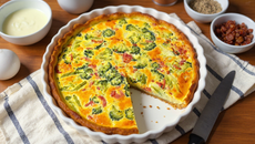 Quiche brocolis lardons