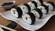 Makis concombre chèvre tomates séchées