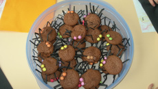 Muffins fondants 'araignees' chocolat-speculos