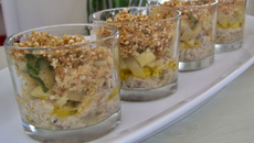 Verrine de crumble de sardine