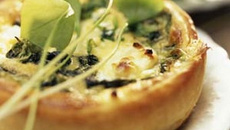 Tarte au fromage de chèvre et à la menthe