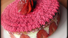 Fraisier à la crème pâtissière