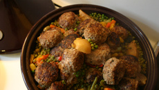 Tajine de légumes et boulettes Keftas