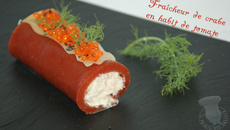 Fraîcheur de crabe en habit de tomate